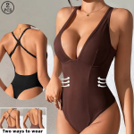 Cross Straps Design Deep V Neck Women Body Shaper Wear Tummy Control Corset for Sexy Ladies