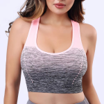 2110 Running Sports Bra Dropship High Stretch Breathable Top Fitness Women Padded Yoga Gym Seamless Crop Top Cami Bra