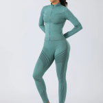 Best Selling 3 Piece Seamless Yoga Set with High Waist Leggings Sports Bra and Zip Jacket Workout Sets for Women