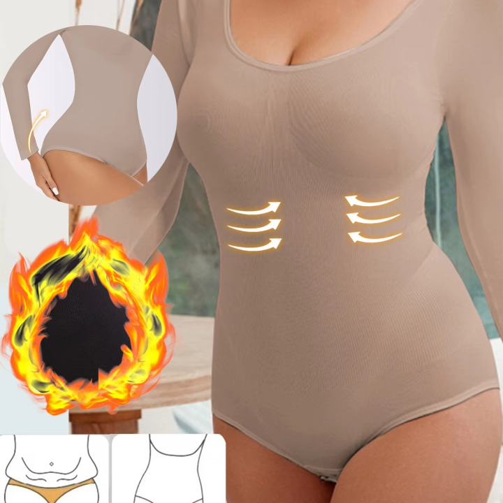 Hot Sale Long Sleeves Breathable Slimming Thong Bodysuit Daily Wear Body Tummy Control Women Shaping Yoga Sport Underwear