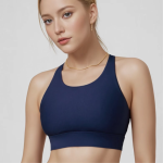 Bra with Cut Out Design and Cross Back Strap for OEM and ODM Casual Sports Wear Comfort Fit