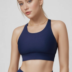 Bra with Cut Out Design and Cross Back Strap for OEM and ODM Casual Sports Wear Comfort Fit