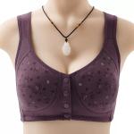 Four Button Front Closure Comfortable Cotton Bra