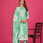 Women's Satin Silk Salwar Suit Heavy Zari Dooring Wide Range Japan's Pure Organic Fabric Weddings Parties Adults