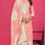 Women's Satin Silk Salwar Suit Heavy Zari Dooring Wide Range Japan's Pure Organic Fabric Weddings Parties Adults