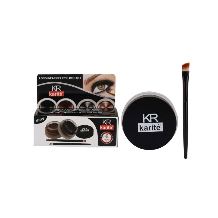 Makeup 2-Color Long-Wear Gel Eyeshadow Set 24h Wholesale Action Black & Brown Eye Shadow Cream Shimmer Metallic Finish