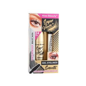 Super Volume 24h Long Lasting Smooth 2 in 1 Mascara & Gel Eyeliner Pen Set High Quality Charming Eyes Makeup Mascara