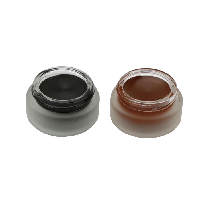 Makeup 2-Color Long-Wear Gel Eyeshadow Set 24h Wholesale Action Black & Brown Eye Shadow Cream Shimmer Metallic Finish