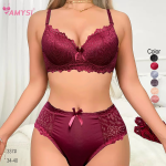 High Quality Bra & Floral Lace Panties Sexy Charming Women Underwear Lingerie Bra Brief Sets