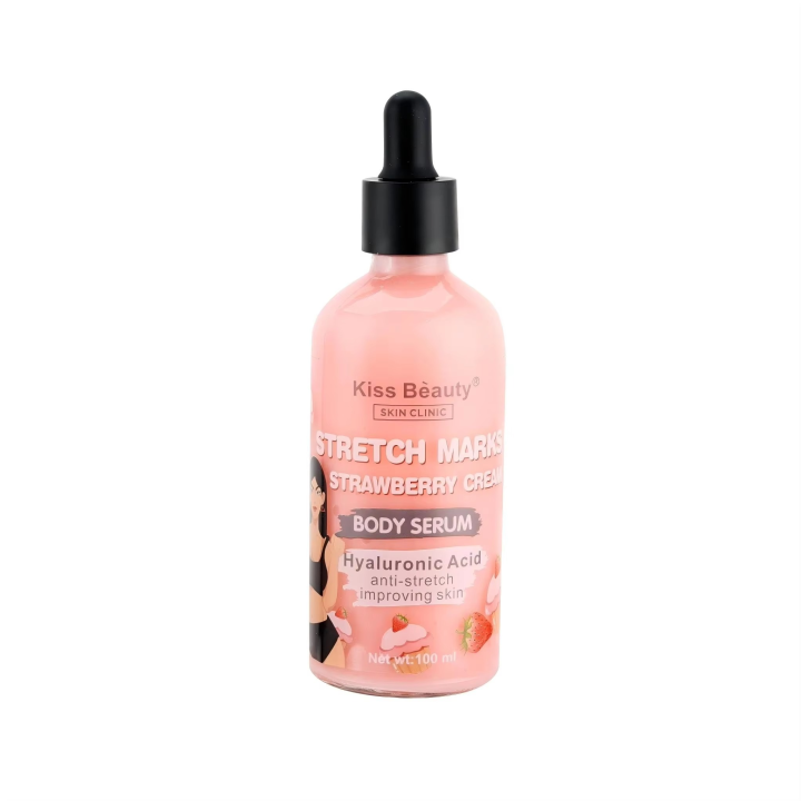New Strawberry Cream Firming Essential Skin Brightening Body Serum 100mL Vitamin C Body Essence Reduce Stretch Marks