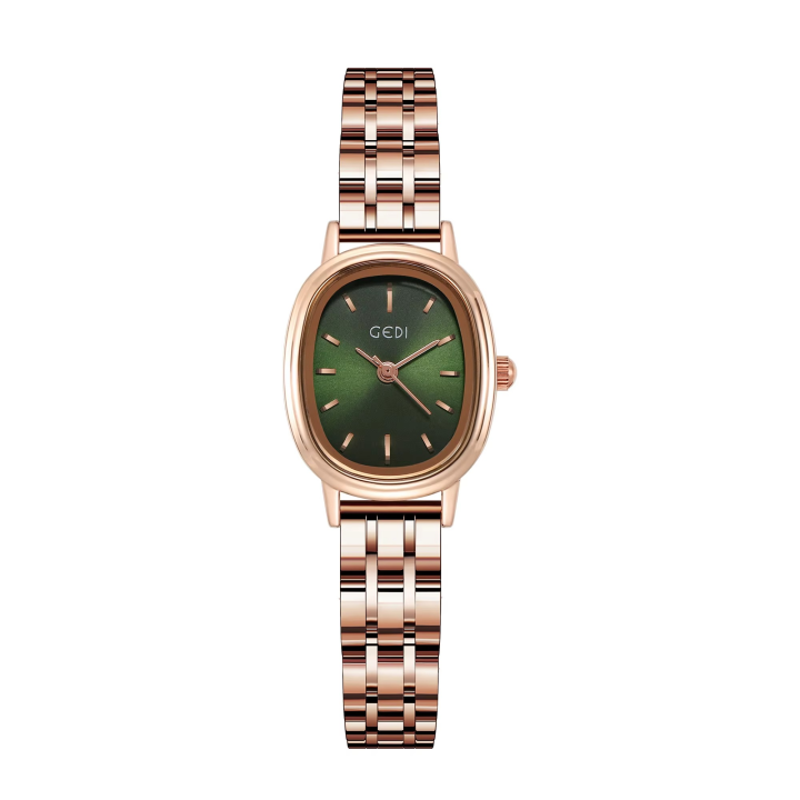 GEDI 51083 Luxury Rose Gold Women's Watches Korean Daily Ladies Wristwatches Stainless Steel Watch for Women Bracelet Gift